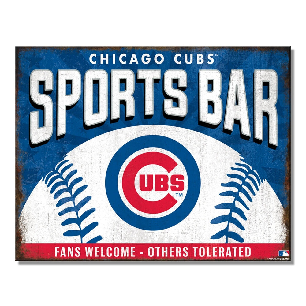 Chicago Cubs Sports Bar Licensed Metal Sign 16" x 12.5" Home & Garden:Home Décor:Plaques & Signs Style Your Walls